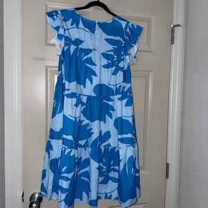 Blue and White Floral Dress SHEIN xl